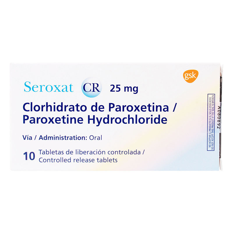 Seroxat Cr 25 Mg 10 Tabletas (3%+)(Pae)