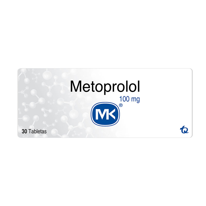 Metoprolol 100 Mg 30 Tabletas Mk(M)24360
