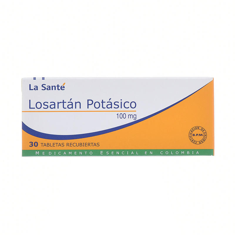Losartán Potásico 100 Mg 30 Tabletas