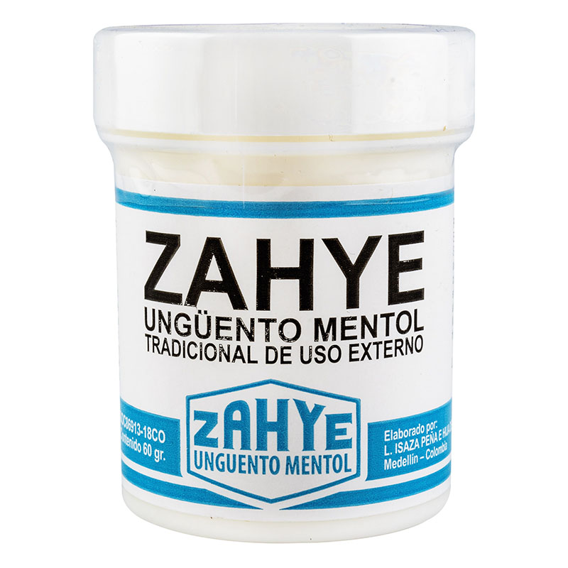 Unguento Zahye Mentol Pote 60 Gr.