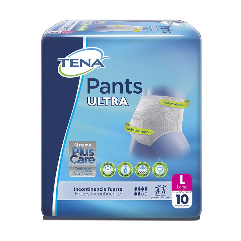Pañal Tena Pants Ultra Large Plus Care 10 Unidades