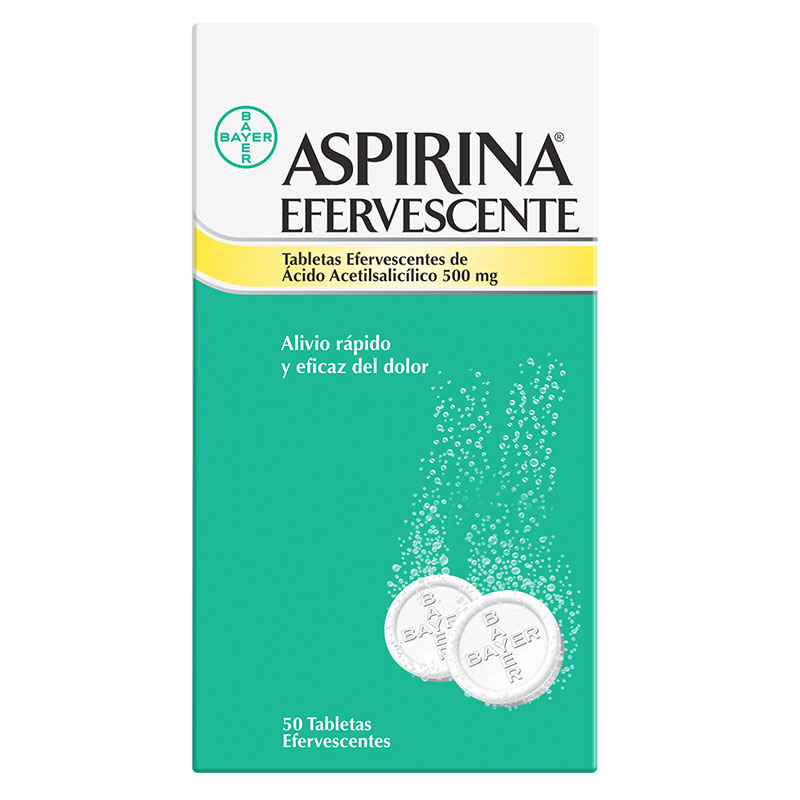 Aspirina Efervescente 500 Mg Sobre 2 Tabletas