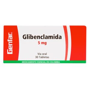 Glibenclamida 5 Mg 30 Tabletas Gf