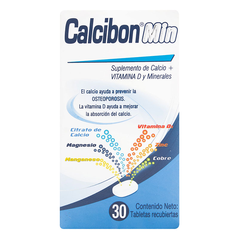 Calcibon Min 30 Tabletas – Droguería Refugio Covelli