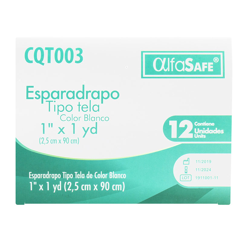 Esparadrapo Tela Alfa Blanco 1X1 12 Uds