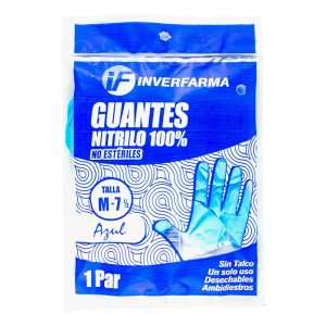 Guante De Nitrilo Azul M 2 Uds Inverf.