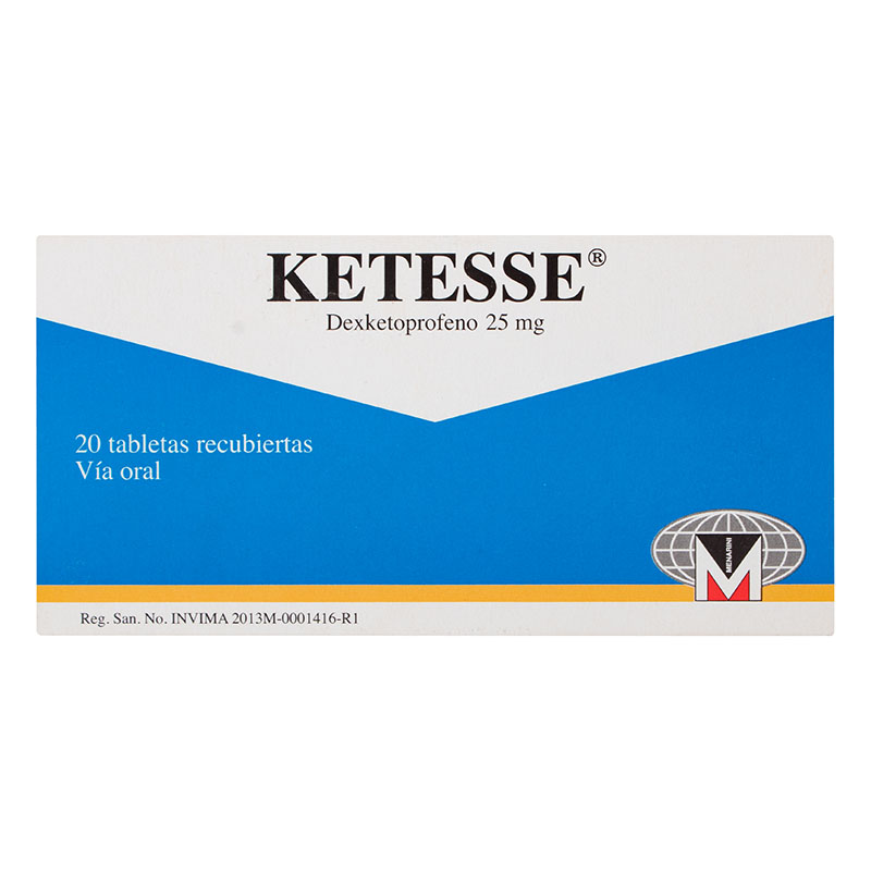 Ketesse 25 Mg 20 Comprimidos (3%+)